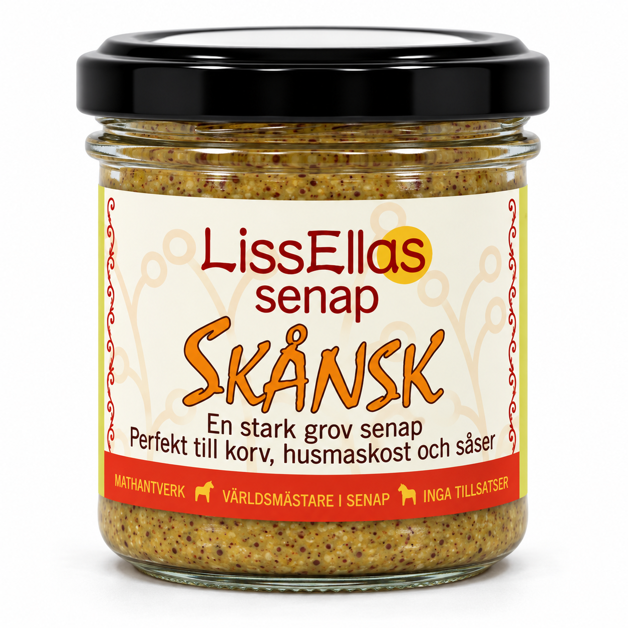 Lissellas Skånsk senap 150 g glas Vegan Pris per st