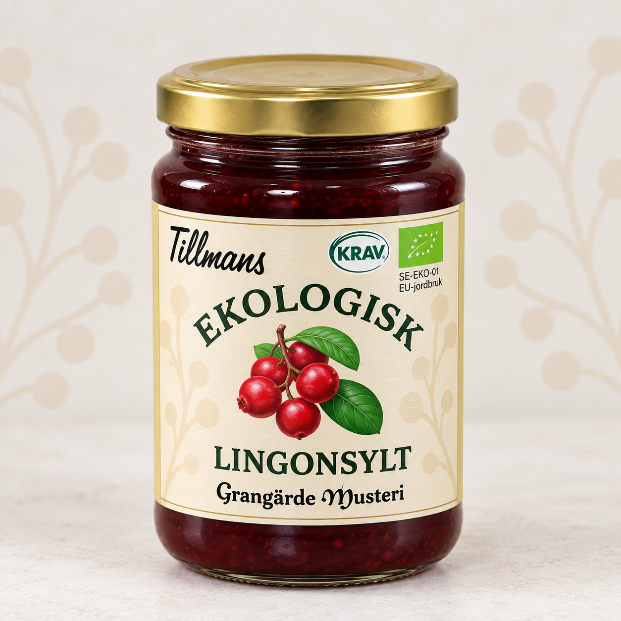 Tillmans KRAV Lingonsylt 2 kg.
