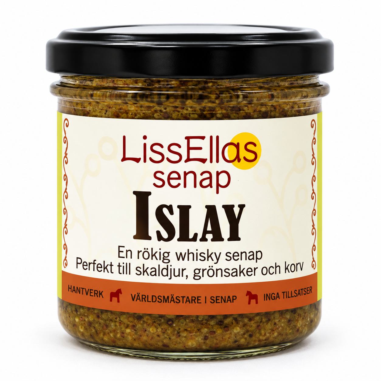 Lissellas Whiskeysenap Islay 150 g glas Vegan Pris per st