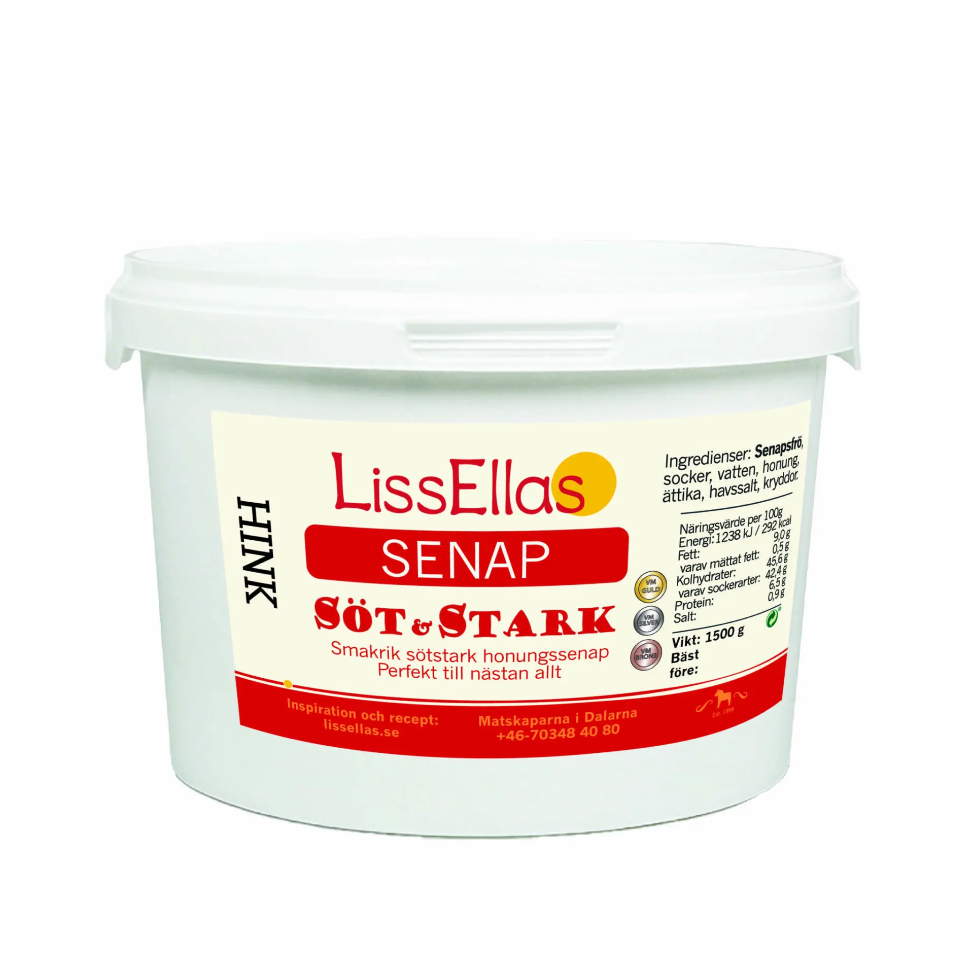 LissEllas Söt och Stark senap hink 1,5 kg