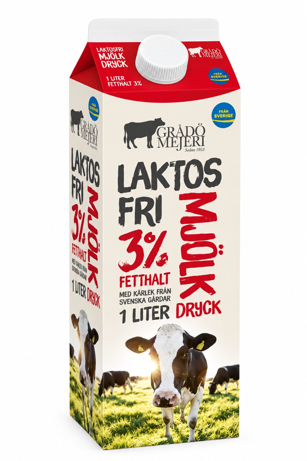 Grådö Mejeri, Laktosfri mjölkdryck 3% 1 liter