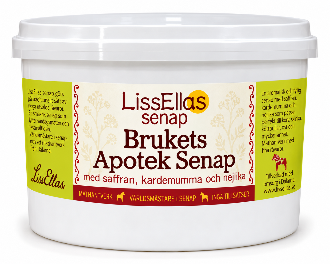 Lissellas Brukets Apotek senap 1,5 kg hink Pris per st