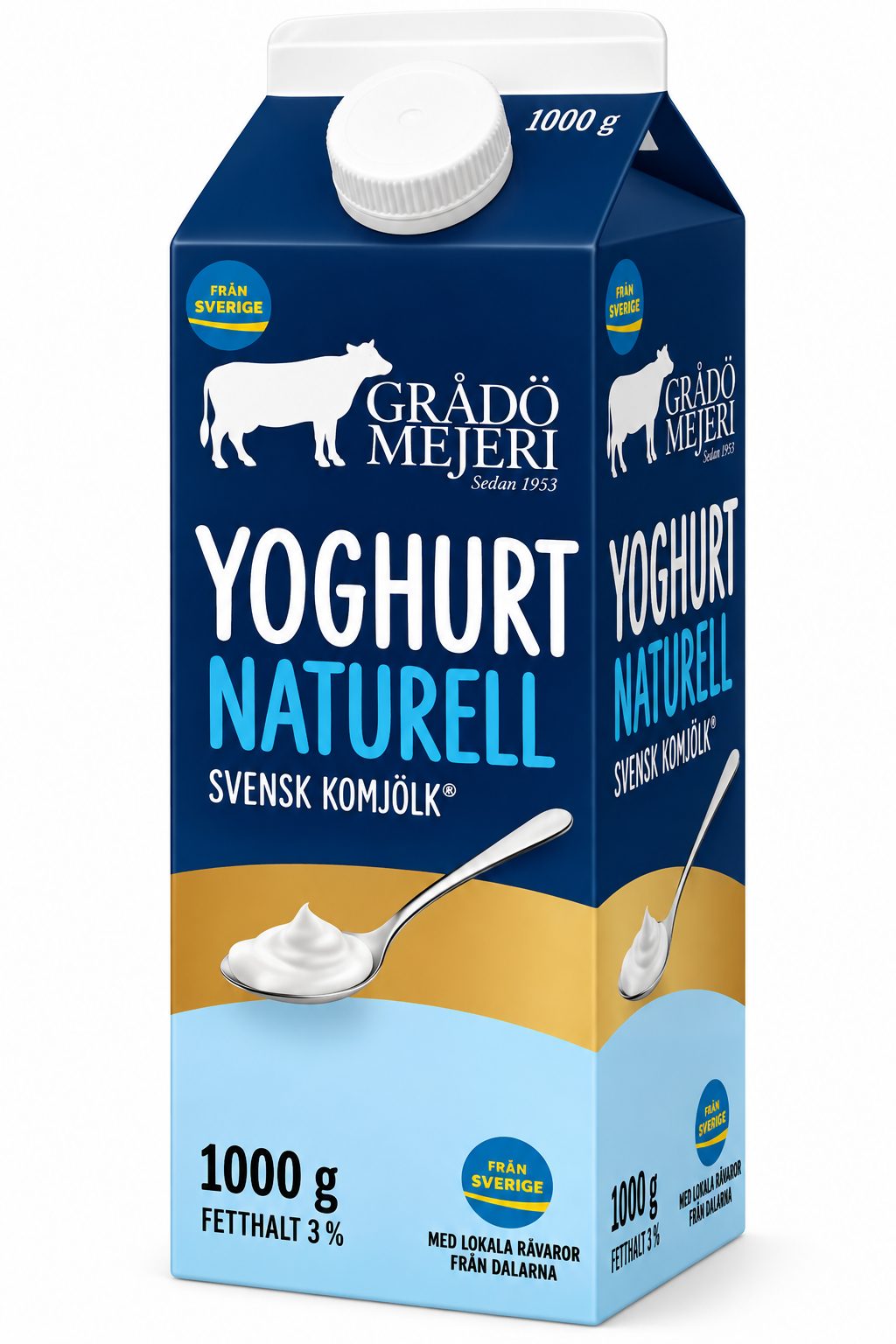 Grådö Mejeri Yoghurt naturell 3% 1 liter