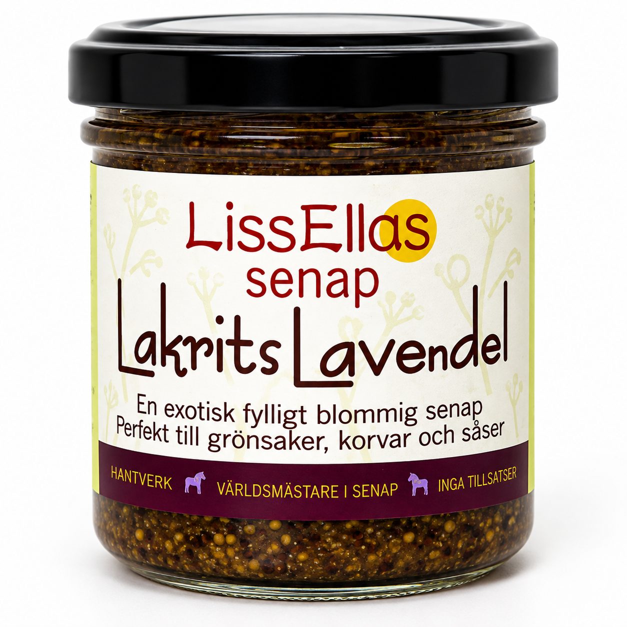 Lissellas Örtsenap Lakrits/Lavendel 850 g glas Pris per st
