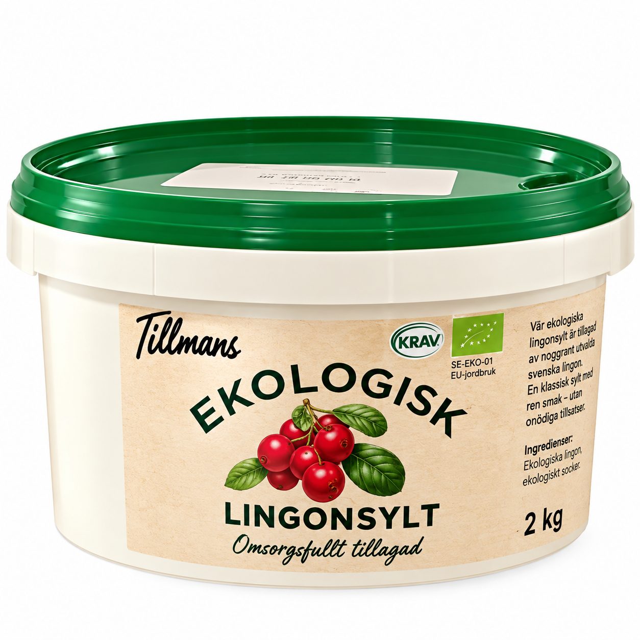 Tillmans KRAV Lingonsylt 2 kg.
