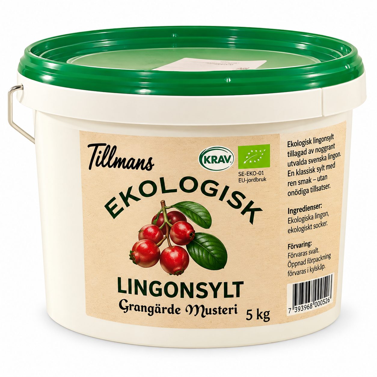 Tillmans KRAV Lingonsylt 5 kg.